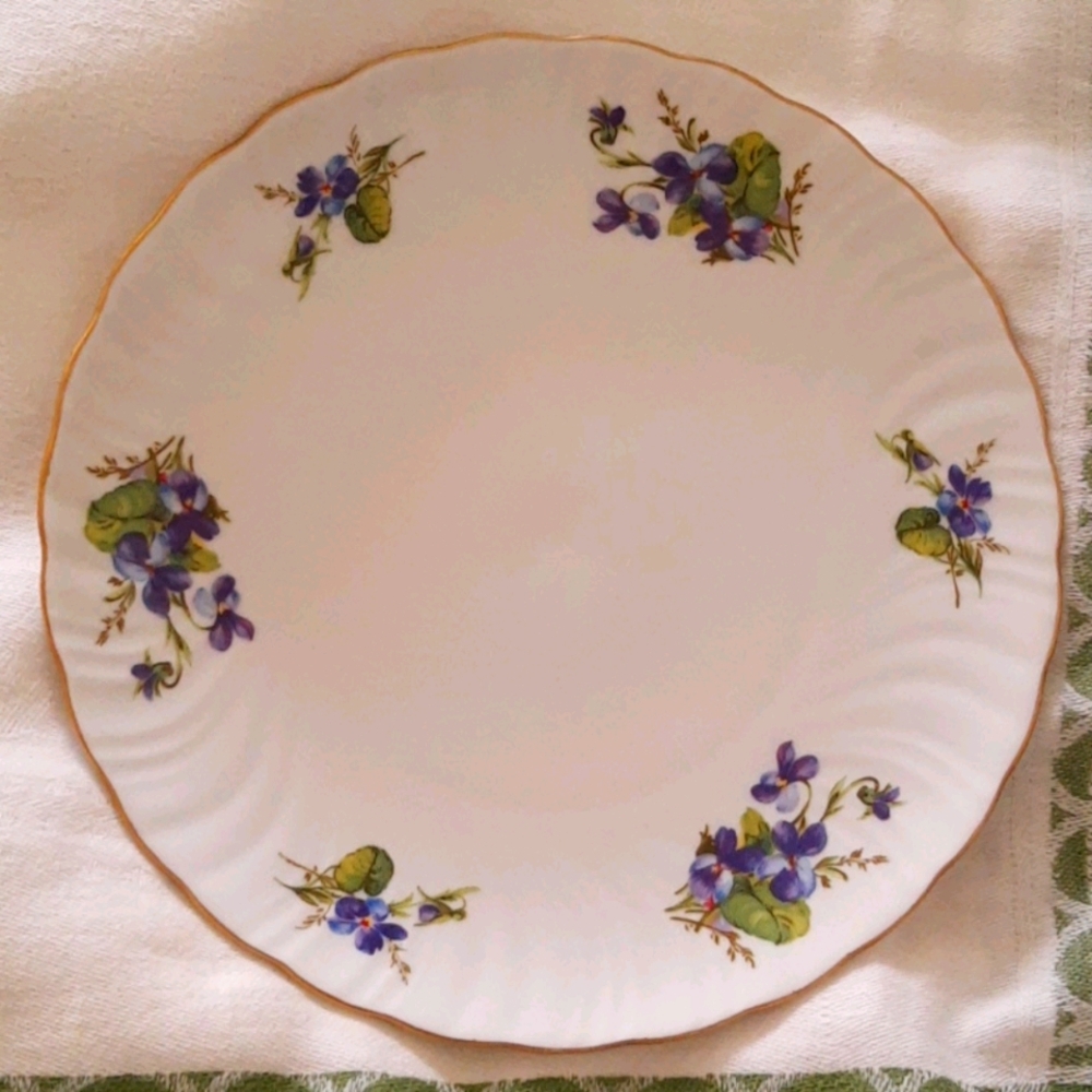Tirschenreuth Porcelain Violets Desert Platter
